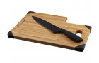 Разделочная доска с ножом Bamboo, коричневый/черный