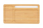 Беспроводное зарядное устройство-органайзер из бамбука Timber, натуральный/белый