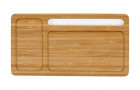 Беспроводное зарядное устройство-органайзер из бамбука Timber, темно-натуральный/белый