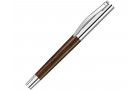 Ручка роллер TITAN WOOD R, синий, 0.7 мм, коричневый/серебряный