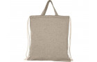 Рюкзак со шнурком Pheebs из 150 г/м2 переработанного хлопка, натуральный
