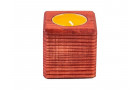 Свеча в декоративном подсвечнике, красн. дерево, апельсин