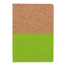 Блокнот в пробковой обложке, зеленый