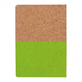 Блокнот в пробковой обложке, зеленый