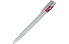 KIKI ECOLINE, ручка шариковая, серый/розовый, экопластик