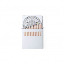 Набор цветных карандашей с раскрасками BOLTEX, 9х9х1см, бумага, дерево, картон