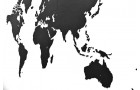 Деревянная карта мира World Map Wall Decoration Large, черная