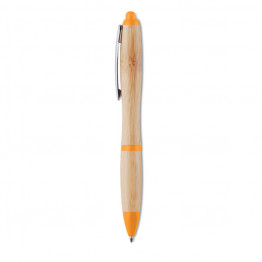 Ручка шариковая из бамбука и пл