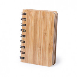 Блокнот Lemtun, твердая обложка, бамбук, 9 x 12 x 1,5 см, 80 листов