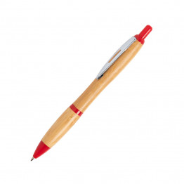 DAFEN, ручка шариковая, красный, бамбук, пластик, металл