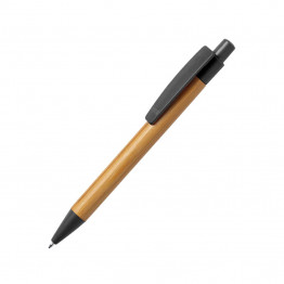 SYDOR, ручка шариковая, черный, бамбук, пластик с пшеничной соломой