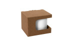 Коробка для кружек 23504, 26701, размер 12,3х10,0х9,2 см, микрогофрокартон, коричневый