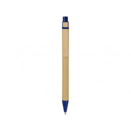 Ручка шариковая Salvador, натуральный/темно-синий, черные чернила