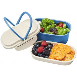 Ланч-бокс Crave из пшеничного соломенного волокна, синий