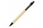 Шариковая ручка Berk из переработанного картона и кукурузного пластика, натуральный/черный