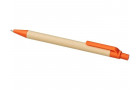 Шариковая ручка Berk из переработанного картона и кукурузного пластика, натуральный/оранжевый