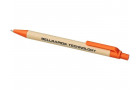 Шариковая ручка Berk из переработанного картона и кукурузного пластика, натуральный/оранжевый