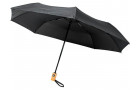 Автоматический складной зонт Bo из переработанного ПЭТ-пластика, черный