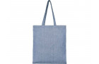 Эко-сумка Pheebs из переработанного хлопка, плотность 210 г/м2, синий меланж