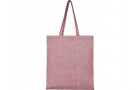 Эко-сумка Pheebs из переработанного хлопка, плотность 210 г/м2, бордовый меланж