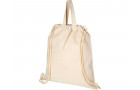 Рюкзак со шнурком Pheebs из 210 г/м2 переработанного хлопка, натуральный