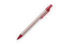 Ручка шариковая VATUM, красный, переработанный картон, PLA-полимолочная кислота, 13,7 см