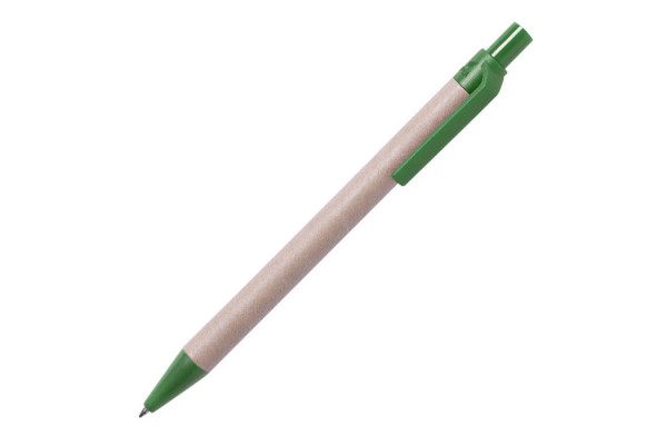 Ручка шариковая VATUM, зеленый, переработанный картон, PLA-полимолочная кислота, 13,7 см