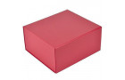 Коробка подарочная складная,  красный, 22 x 20 x 11 cm,  кашированный картон,  тиснение, шелкография