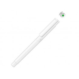 Маркер в корпусе из переработанного материала rPET RECYCLED PET PEN PRO LIQEO, белый с салатовыми чернилами