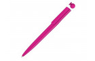 Ручка шариковая пластиковая RECYCLED PET PEN switch, синий, 1 мм, розовый