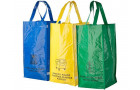 Набор пакетов для переработки отходов, желтый, синий, зеленый