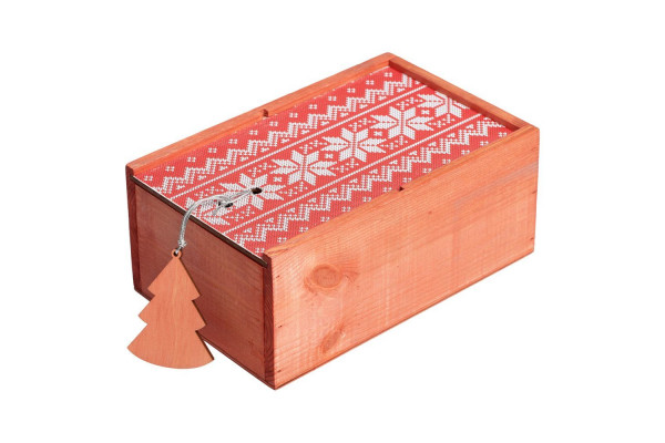 Коробка деревянная «Скандик», малая, красная