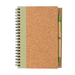Блокнот на спирали Cork с ручкой