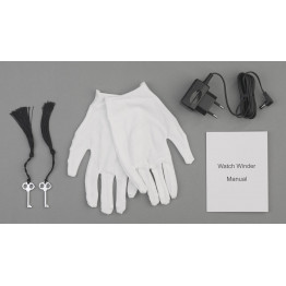 Шкатулка из дерева для часов с подзаводом, цвет черный с серым