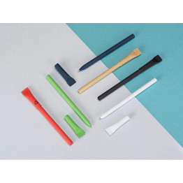 Ручка картонная с колпачком Recycled, фуксия