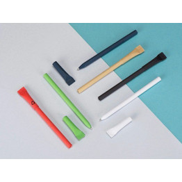 Ручка картонная с колпачком Recycled, зеленый классик