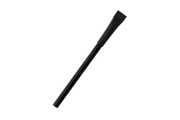 Ручка картонная Greta с колпачком, черная