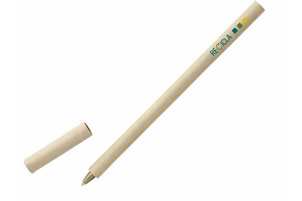 RECICLA. Шариковая ручка из крафт-бумаги, Натуральный светлый