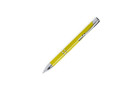 Ручка шариковая NUKOT, желтый;  пластик со стружкой пшеничной соломы, хром; синие чернила