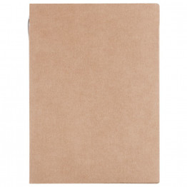 Папка Fact-Folder формата А4 c блокнотом, крафт