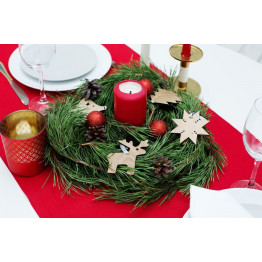 Деревянная подвеска Carving Oak, в форме снежинки