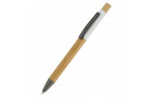Ручка "Авалон" с корпусом из бамбука и софт-тач вставкой, белый