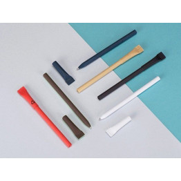 Ручка картонная с колпачком Recycled, коричневый