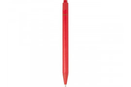 Одноцветная шариковая ручка Chartik из переработанной бумаги с матовой отделкой, красный
