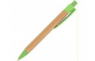 Шариковая ручка STOA с бамбуковым корпусом, зеленое яблоко