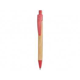 Шариковая ручка STOA с бамбуковым корпусом, красный