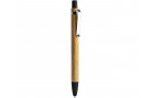 Ручка-стилус шариковая NAGOYA с бамбуковым корпусом, натуральный/черный