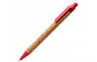 Ручка шариковая COMPER Eco-line с корпусом из пробки, натуральный/красный