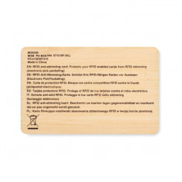 Карта RFID из бамбука