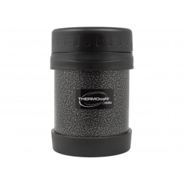 Термос из нерж. стали для еды тм ThermoCafe HAMJNL-350FJ Hammertone Coating, 0.35L, серый